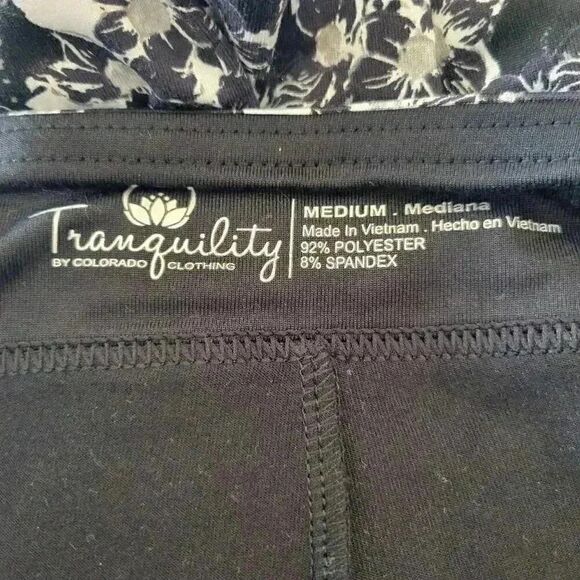 Tranquility by Colorado Women's Black & White Floral Poly/Spandex Active Skirt S - Picture 12 of 13